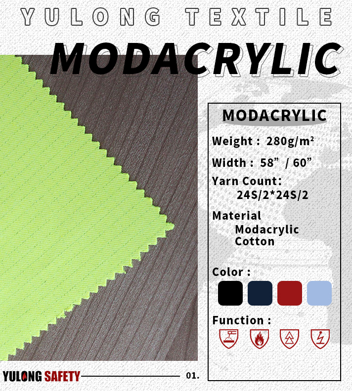 Anti Fire Permanent Modacrylic Fabric For Workwear