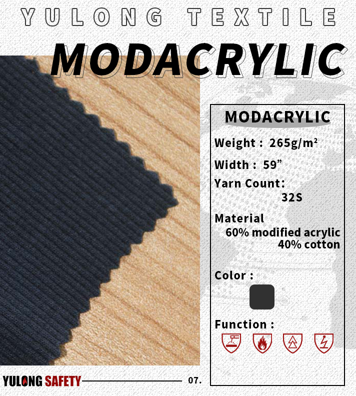 Modacrylic Fr Knitted Rib fabric