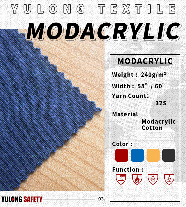 Fire Retardant Anti-static Modacrylic Cotton Fireproof Knitt
