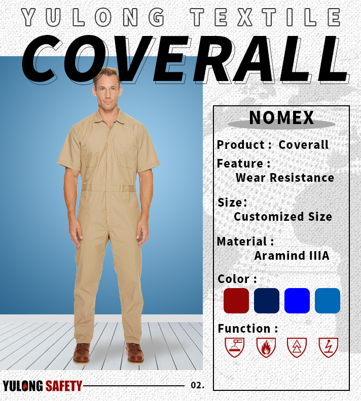 Safety Workwear Engineer Beige Short Sleeve Cargo coverall